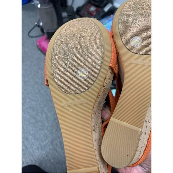 Vintage Orange Wedge Heels - Picture 6 of 6